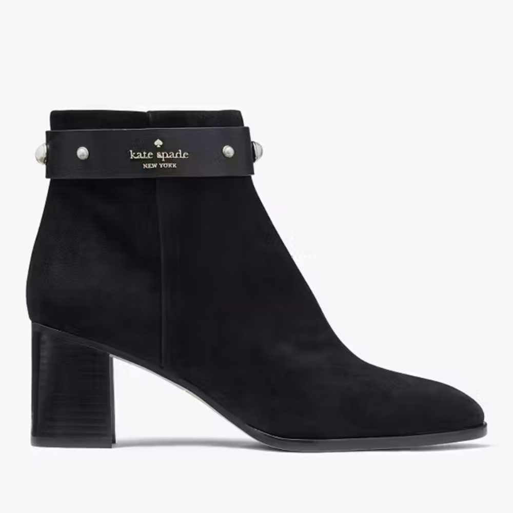 Kate Spade Pearl trim walking boots size 7 in black